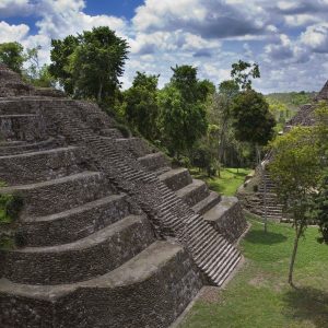 Central América, Guatemala, Petén Department, Yaxhá-Nakun-Naranjo Archeológical Site, Yaxhá site, Temples of the North Acrópolis